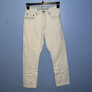 Levi’s Premium 501 BIG E Jeans High Rise Button Fly Stretch Light Denim 27. B1